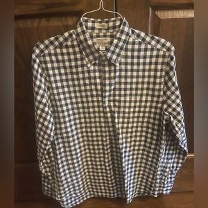 Jcrew medium gingham back and white check shirt size M